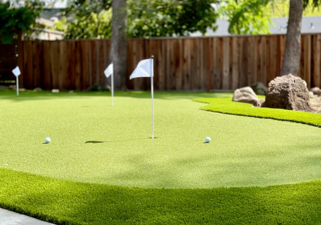 Custom backyard putting green installation in Port Charlotte, FL